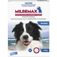 Milbemax Over 5kg Dog Broad Spectrum Allwormer Tablets - 2 Sizes image
