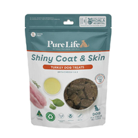 Pure Life All Breeds Shiny Coat & Skin Grain Free Dog Treats Turkey 100g image