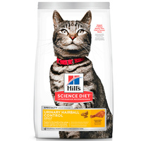 Hills Adult Urinary Hairball Control Dry Cat Food Chicken - 3 Sizes image