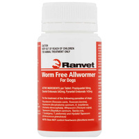 Ranvet Worm Free Dogs Allwormer Treatment Red 10kg - 3 Sizes image