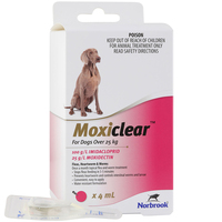 Moxiclear Fleas & Worms Treatment for Dogs Over 25kg Pink - 2 Sizes image