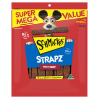 Schmackos Strapz Dog Training Treats w/ Beef - 4 Sizes image