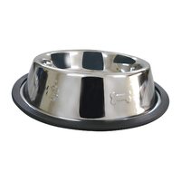 Superior Pet Antiskid Embossed Side Stainless Steel Pet Bowl - 3 Sizes image