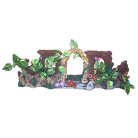 URS Wall Ruin w/ Silk Plant Reptile Accessory - 3  Sizes image