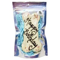 Huds & Toke Happy Birthday Bone Cookie Dog Treat 14cm - 2 Colours image