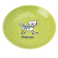 Petrageous Silly Kitty Ceramic Pet Saucer - 2 Colours image