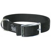 Prestige Pet Double Layer Nylon Adjustable Dog Collar Black - 5 Sizes image