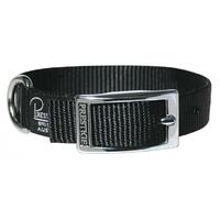 Prestige Pet Single Layer Nylon Adjustable Dog Collar Black 1 Inch - 5 Sizes image