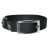 Prestige Pet Single Layer Nylon Adjustable Dog Collar Black 1 Inch - 5 Sizes image