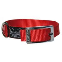 Prestige Pet Single Layer Nylon Adjustable Dog Collar Red 1 Inch - 5 Sizes image