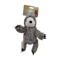 Prestige Pet Snuggle Buddies Sloth Plush Dog Squeaker Toy Grey - 2 Sizes image