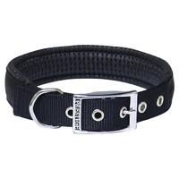 Prestige Pet Soft Padded Adjustable Dog Collar Black 1 Inch - 6 Sizes image