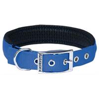 Prestige Pet Soft Padded Adjustable Dog Collar Blue 1 Inch - 6 Sizes image