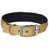 Prestige Pet Soft Padded Adjustable Dog Collar Gold 1 Inch - 4 Inch image