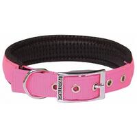 Prestige Pet Soft Padded Adjustable Dog Collar Hot Pink 1 Inch - 6 Sizes image
