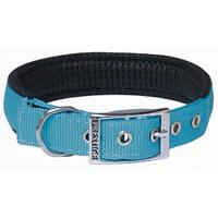 Prestige Pet Soft Padded Adjustable Dog Collar Turquoise 1 Inch - 6 Sizes image