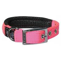 Prestige Pet Soft Padded Adjustable Dog Collar Hot Pink 3/4 Inch - 4 Sizes image