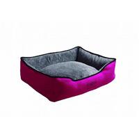 Scream Rectangle Bolster Non-Slip Base Dog Bed Loud Pink - 3 Sizes image