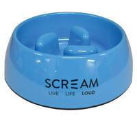 Scream Round Slow-Down Pillar Dog Bowl Loud Blue - 3 Sizes image
