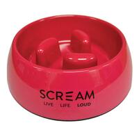 Scream Round Slow-Down Pillar Dog Bowl Loud Pink - 3 Sizes image