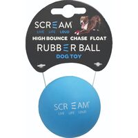Scream Rubber Ball High Bounce Dog Toy 6cm - 4 Colours image