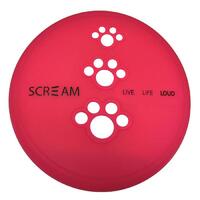 Scream Silicone Pet Flyer Dog Toy Loud Pink - 2 Sizes image