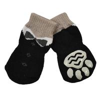 Zeez Non-Slip Sole Knitted Dog Socks Black Tuxedo Set of 4 - 4 Sizes image