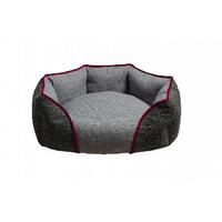 Zeez Oval Cuddler Non-Slip Base Dog Bed Grey - 3 Sizes image