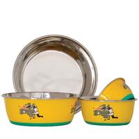 Zeez Sports Collection Cricket Stainless Steel Dog Bowls - 4 Sizes image