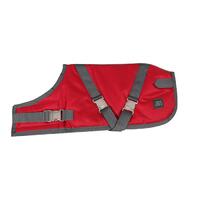 Zeez Supreme Waterproof Dog Coat Ruby Red/Grey - 12 Sizes image