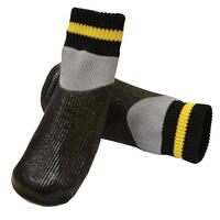 Zeez Waterproof Non-Slip Dog Socks Black 4 Pack - 6 Sizes image