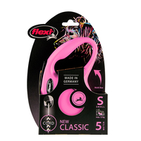 Flexi Classic Retractable Cord Dog Lead Pink - 2 Sizes image