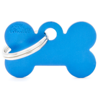 My Family Basic Bone Pet Tag Collar Accessory Blue - 3 Sizes image