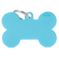My Family Basic Bone Pet Tag Collar Accessory Light Blue - 3 Sizes image