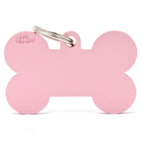 My Family Basic Bone Pet Tag Collar Accessory Pink - 3 Sizes image