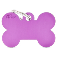 My Family Basic Bone Pet Tag Collar Accessory Purple - 3 Sizes image