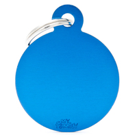 My Family Basic Circle Pet Tag Collar Accessory Blue - 2 Sizes image