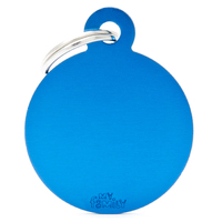 My Family Basic Circle Pet Tag Collar Accessory Blue - 2 Sizes image