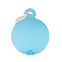 My Family Basic Circle Pet Tag Collar Accessory Light Blue - 2 Sizes image