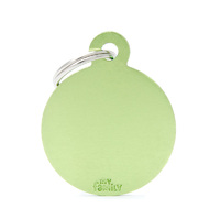 My Family Basic Circle Pet Tag Collar Accessory Lime - 2 Sizes image