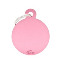 My Family Basic Circle Pet Tag Collar Accessory Pink - 2 Sizes image