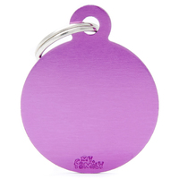 My Family Basic Circle Pet Tag Collar Accessory Purple - 2 Sizes image