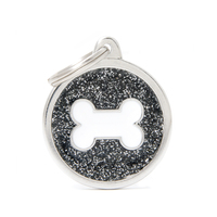 My Family Shine Circle Bone Pet Tag Collar Accessory - 4 Colours image