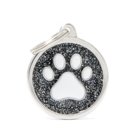 My Family Shine Circle Paw Pet Tag Collar Accessory - 4 Colours image