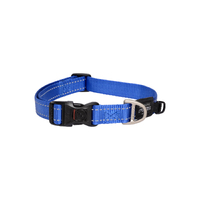 Rogz Classic Lockable Reflective Dog Collar Blue - 6 Sizes image