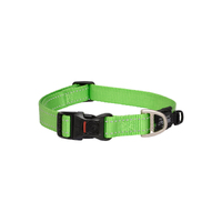 Rogz Classic Lockable Reflective Dog Collar Lime - 5 Sizes image