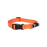 Rogz Classic Lockable Reflective Dog Collar Orange - 6 Sizes image