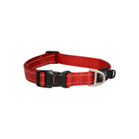 Rogz Classic Lockable Reflective Dog Collar Red - 6 Sizes image