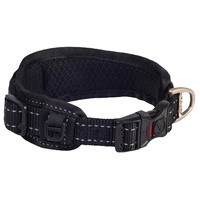 Rogz Classic Reflective Dog Collar Padded Black - 3 Sizes image