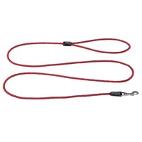 Rogz Classic Rope Genuine Leather Cuffs Dog Lead Red - 3 Sizes image